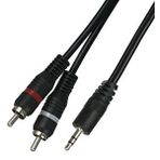 4794s 3.5mm Stereo To 2rca Aux Ses Kulaklık Çevirici Kablosu (1.8 Metre) Siyah