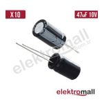47uF 10V Elektrolitik Kondansatör