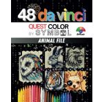 48 Da vinci ,Quest Color by Symbol - Vol. 2 : Animal File "Friends from Every Corner of the World": Multi-color version - A coloring book that ... shades of color. Level : Level : Difficule