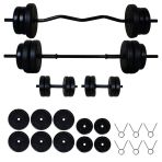 48 Kg Z-Bar (40 Kg Plaka) Halter Seti Ve Dambil Seti