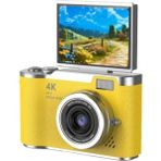 48 Mp 4K Dijital Kamera Flip Ekranlı Vlog Selfie Çekim Profesyonel Fotoğraf Makinesi - Renkli