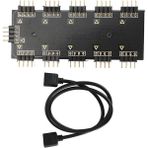4848 Rgb Led Fan Şerit Hub Splitter 10 Port 12V 4 Pin Kablo Çoklayıcı