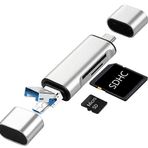 4858 Type C Usb Kart Okuyucu Micro Sd Card Reader Çevirici Dönüştürücü Adaptör