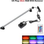 48CM Rgb Ingiltere Stili Usukeu Fiş Rgb Renkli Akvaryum LED Çubuk Işık Su Geçirmez Balık Tankı Işık cm Sualtı Lambası Smd Uzaktan Kumanda ile (Yurt Dışından) - Akvaryum Işığı