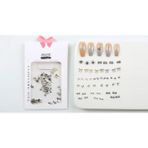 48li Yıldız ve Kurdela Metal Tırnak Süsleme Charm Nail Art Charm Taşları WN-520