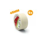 48mm Maskeleme Bandı 6 Adet | Profesyonel Kağıt Bant | İz Bırakmaz | Boya & Paketleme