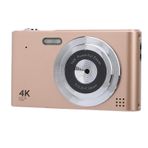 48MP Dijital Kamera, 16x Dijital Zoom 1080p 4K Kamera 2.4 inç Ekran Ve flaş, Anti -shake Video kaydı, Gençler Için Kompakt Küçük Kamera Yetişkin Yeni Başlayanlar (GOLD)