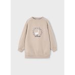 4931 Mayoral Avellana Kız Çocuk Sweatshirt - Bej - 5 Yaş