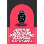 49MM Akıllı Saat Amoled Ekranlı Kadın Erkek Kol Saati Plastik Kordon Nemere - 1 - Renkli