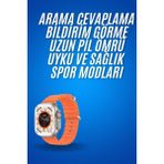 49MM Çok Renkli Çift Kordonlu Akıllı Saat, Bluetooth Bağlantılı ve Arama Cevaplama Özelliği - Seçenek 1