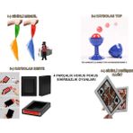 4&amp;#39;lü Sihirbazlık Seti – Hokus Pokus Sihirli Numara Seti-Kupa-Mendil-Deste-Iskambil - 1 Ay