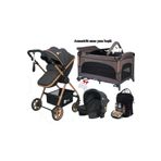 4Baby 5 Li Set Travel Sistem Bebek Arabası Puset Esse Asansörlü Anne Yanı Oyun Parkı Beşik Çanta Yagmurluk
