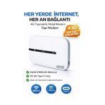 4g Taşınabilir Mobil Modem - Sim Kart Tak Çalıştır. Kullanımı Kolay - Süper Hızlı Bağlantı