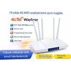4g/5g Sım Kartlı Wifi Router – 300 Mbps Taşınabilir Modem | 4 Antenli, Ethernet Portlu, 4000MAH Batarya - Beyaz
