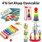 4'in 1 Set Eğitici Ahşap Oyuncaklar
