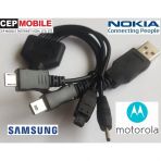 4İN1 SAMSUNG NOKİA MOTOROLA HTC SONY ASUS LG MP3 USB ŞARJ KABLOSU