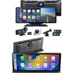4K 10.2 Inç Çift Kameralı Araç Multimedya Ekranı Carplay Kablosuz Tüm Cihazlara Uyumlu - 001-Renkli