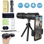 4K 10-300X40MM Süper Telefoto Zoom Monoküler Teleskop, Bak4 Prizma Lensli Plaj Seyahati Açık Hava Etkinlikleri Sporları Için