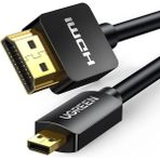 4K 60Hz Micro HDMI To HDMI Kablo 1 Metre - Çok Renkli
