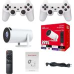 4K Android Oyun Konsollu Taşınabilir Ultra Hd LCD LED Projeksiyon Dolby Audio Destekli - Beyaz