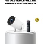 4K Destekli Full Hd Projeksiyon Cihazı – 130 Inç Geniş Ekran, Wifi ve HDMI Bağlantılı Nemere