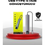 4K HDMI Çıkışlı, Gigabit Ethernet'li Usb‑c Çoklu Port Hub - Renkli
