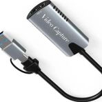 4K Hdmı Video Yakalama Kartı – Çift Giriş (Usb & Type-C), Tak-Çalıştır