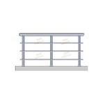 4K Home Design Merdiven Havuz Korkuluk Küpeşte Korkuluk - 150 cm