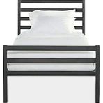 4K Home Design Metal Karyola Metal Siyah Renk Karyola 90X200 Tek Kişilik - 90 x 200 cm