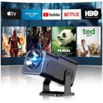 4K Projektör Hy320-1920x1080 Full HD Projeksiyon Cihazı, 12000 Lümen Yüksek Parlaklık Seviyesi, Uzaktan Kumandalı, WiFi 6, Bluetooth 5, Android TV 11, 40"-130" Geniş Ekran Projeksiyon Cihazı