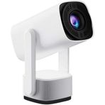 4K Şarjlı Projeksiyon Cihazı, 1080P Full HD Görüntü Kalitesi, WiFi 6 Bluetooth 5 Bağlantı, Uzun Şarj Ömrü, Android TV 11, Elektrikli Odaklanma, 40"-150" Görüntü, Ev Ofis Bahçe ve Kamp İçin Projektör