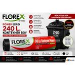 4K Tedarik Florex Power Çöp Torbası 240 Litre Konteyner Boy 120 cm x 150 cm Siyah 5'li Paket - 120 x 150 cm