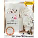 4katlı Müslin 3'lü Kimono Bağcıklı Tulum %100PAMUK Hastane Çıkışı - 12 -18 Ay - Ekru