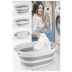 4KİDS 4kids Gri Katlanır Çamaşır Sepeti Büyük Boy 26 Lt