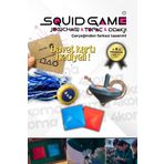 4koma Squid Game Sevilen Oyunlar Oyun Seti 3 Adet Oyun Metal Uçlu Topaç / Ddakji / Jegichagi