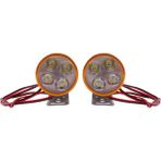 4led Far Dc 12 V-85 V Yuvarlak Işıklar Motosiklet Lokomotif Spot Yardım Lambası Dikiz Aynası Aksesuarla Işık (Yurt Dışından) - Set - Altın