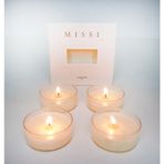 4LÜ BEYAZ YASEMİN KOKULU BİTKİSEL TEALIGHT MUM SETİ
