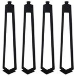 4'lü Dekoratif Metal Firkete Sehpa Ayağı 52 cm Yükseklik