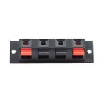 4lü Hoparlör Terminal Soketi Panel Montaj Tip Yaylı Speaker Ses Kablo Bağlantı Birleştirme Konnektör