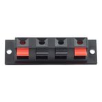 4lü Hoparlör Terminal Soketi Panel Montaj Tip Yaylı Speaker Ses Kablo Bağlantı Birleştirme Konnektörü AC 50V 3A 24-16 AWG