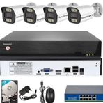 4’lü İP Kamera Seti (Montaj Dahil) 4Mp 1Tb - Full HD - Gece Görüşlü - Hareket Algılamalı Kocaeli Montaj Kurulum Dahil - 1Tb - 100 Metre Cat6 Poe Kablo - 4 Adet Anunnaki ip Kamera Ses Kayıtlı 4 Warm Led Metal Kasa 4Mp Poe Su Geçirmez Gece Görüşlü (İç-Dış M