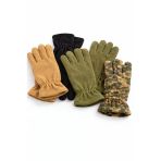 4'Lü Kadın Polar Eldiven - Siyah Bej Haki Multicam