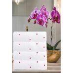 4'Lü Kalp Nakışlı %100 Pamuklu El Yüz Havlu Seti 50X90 Cm
