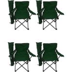 4'lü Kamp Sandalyesi Piknik Sandalyesi Katlanır Sandalye Taşıma Çantalı Kamp Sandalyesi Yeşil - 6456 Ecorce Tube Marron - Polyester
