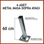 4lü Katlanır Metal Yer Sofrası Ayağı Yer Masası Ayağı 60 Cm