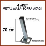 4lü Katlanır Metal Yer Sofrası Ayağı Yer Masası Ayağı 70 Cm