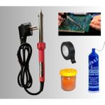 4'lü Lehim Makinesı Seti 60W Havya Kalemi Tel Lehim Pastası Elektrik Bandı
