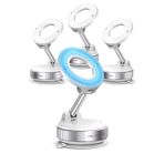 4lü MagnetPRO 360° Ayarlanabilir Araç İçi Masa Üstü Vakumlu Mıknatıslı Magsafe Telefon Tutucu Beyaz