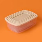 4'lü Plastik Saklama Kabı - - Çok Renkli - TEK EBAT