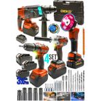 4'lü Set 21V 3.0AH Şarjlı Taşlama- Şarjlı HILTI-10MM Darbeli Şarjlı Matkap-Şarjlı Somun Sıkma